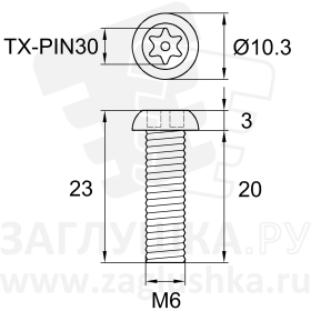 ART9121-M6x20 TX-PIN30 A2