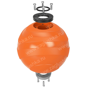 Пластиковый сферический уступ диаметром 400мм на проходную трубу