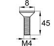 Схема DIN965-M4x45